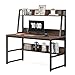 Tribesigns Computer Desk with Hutch, 47 inches Home Office Desk with Space Saving Design with Bookshelf for Small Spaces