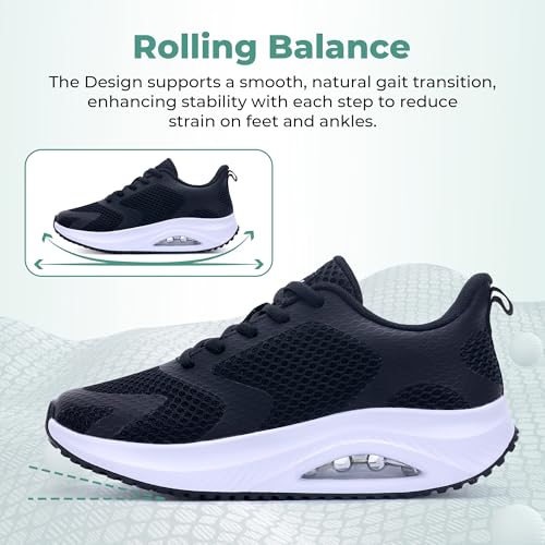Image of Autper Plantar Fasciitis Shoes Women Walking Arch Support Tennis Casual Athletic Nurse Orthotic Sneakers for Foot Pain Relief