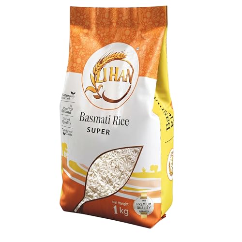 Image of Lihan Super Basmati Rice 1kg | Long Grain, Rich Aroma | Naturally Aged | Perfect for Everyday Cooking & Biryani
