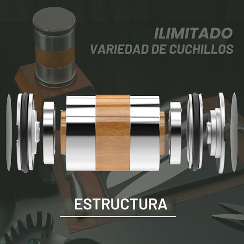 Afilador de cuchillos manual tipo rolling knife sharpener para hogar 7