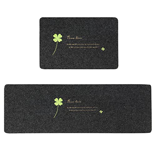 Küchenteppich Teppich Läufer Küchenläufer 2 Stück rutschfest waschbar für Küche Flur 40 x 120 cm,40 x 60 cm Cover