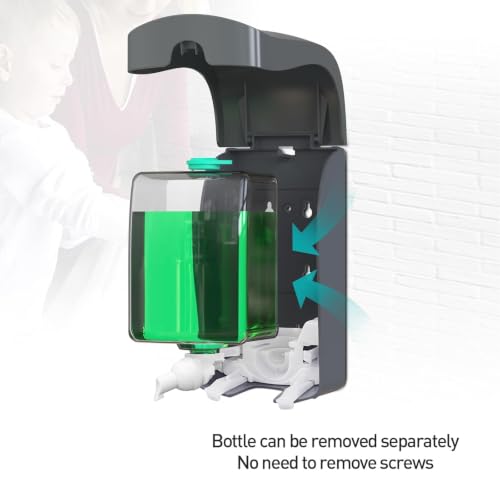 Image of Manual Foam Soap Dispenser, 35oz (1000mL) Commercial Refillable Foaming Soap Dispenser-Dark Grey, CHUANGDIAN | Foaming Pump, Wall Mount, Durable ABS, for Commercial /Home /Bathroom /Kitchen
