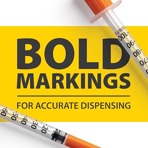 Image of Easy Touch 31 Gauge U-100 Insulin Syringes (31G 0.5cc 5 /16 inch) with 5 /16 inch Short Needle, 0.5cc (50 Unit Capacity), Bold Markings for Accurate Dosing, Disposable, Box of 100