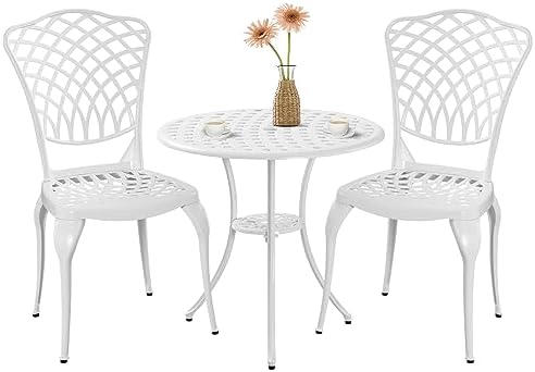 PATIO-IN 3 Piece Outdoor Bistro Set, Cas…