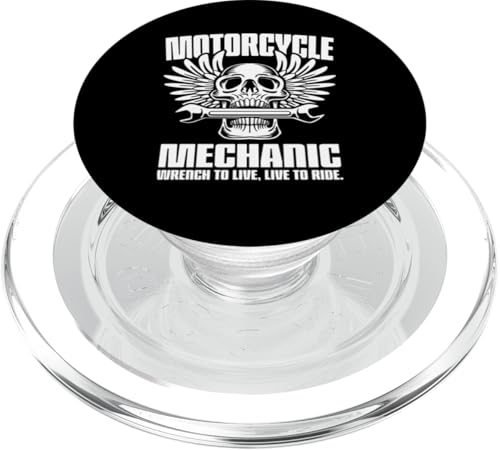 Motociclo meccanico cranio chiave ali design PopSockets PopGrip per MagSafe