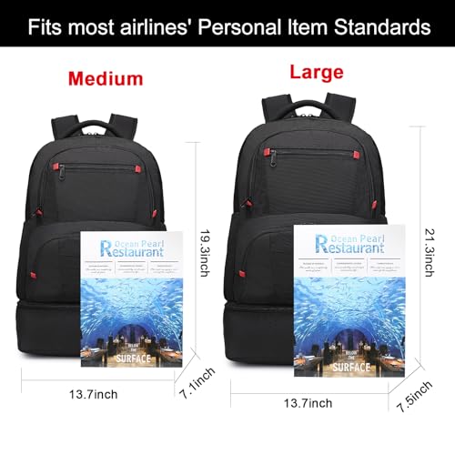 seyfocnia Gym Backpack for Men, Waterproof Sports Backpacks With Shoe Compartment Lightweight Workout Trainning Back Pack Casual Travel Daypack-Black - Image 3