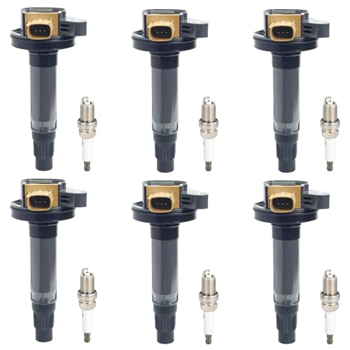 LHWV Ignition Coil UF646 and Double Iridium Spark Plug SP534 Fit for 2011-2017 Ford F-150 Explorer Expedition Taurus Transit-150 250 350, Lincoln MKS MKT Navigator 3.5L V6 Turbo, # DG549 C1814 by LHWV - Used condition - US$61.27