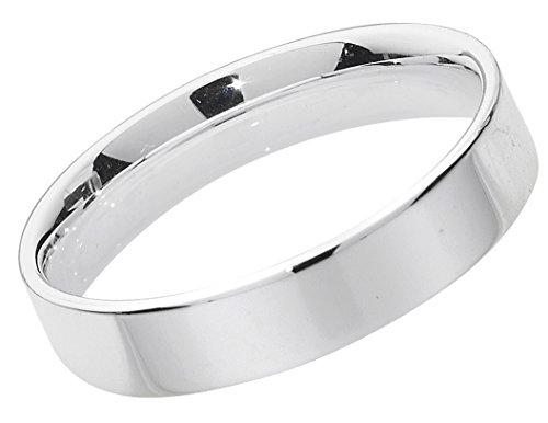 Alliance en argent fin de 4mm avec un design plat et confort exceptionnel WJS13893