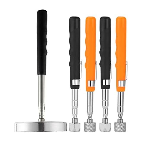 Rechabite Bundle Magnetic Pickup Tool 35LB with 4 Pieces 18LBs Telescoping Magnetic Pickup Tool Cover