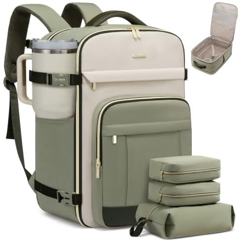 Image of LOVEVOOK 40L Travel Backpack for Women & Men - 17.3 Inch Carry On Backpack & Personal Item Backpack for Airlines, Spacious and Durable Design, with 3 Packing Cubes
