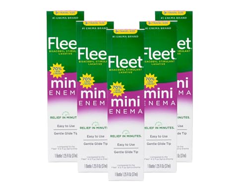 Fleet Bisacodyl Enema, Ready To Use - 1.25 Oz (Pack of 5)