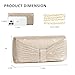 Eidsefe Evening Bag Clutch Purses for Women Wedding Bag Sparkling Party Handbag with Detachable Chain (Apricot Gold)