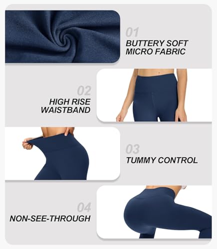 Image of ZOOSIXX High Waisted Leggings for Women Tummy Control Soft Workout Lounge Gym Pants