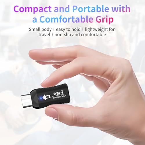 Transmisor y receptor inalámbrico de guitarra 2.4GHz, adaptador MIDI inalámbrico de baja latencia, transmisor de audio para instrumentos de viento y guitarra miniatura 4