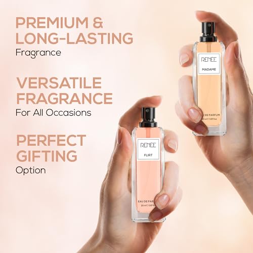Image of RENEE Flirt & Madame Eau De Parfum Pack of 2-20 Ml Each Perfume - Premium Luxury Long-lasting Fragrance - Versatile Scent for All Occasions - Perfect Gifting Option