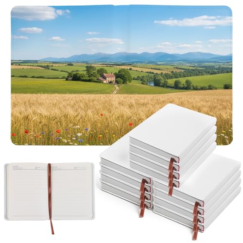 AOZUO 12 Pcs Sublimation Notebook Blank Journal A6 100 Pages