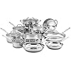 Cuisinart 77-17N Stainless Steel Chef's Classic Stainless, 17-Piece, Cookware Set & C77WTR-15P Advantage-Sets-Rivet, 15-Piece, White