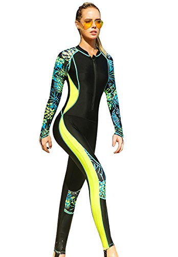 Akaeys Women's Full Body Swimsuit Rash Guard One Piece Long Sleeve Long Leg Swimwear With Uv Sun Protection #TOP1