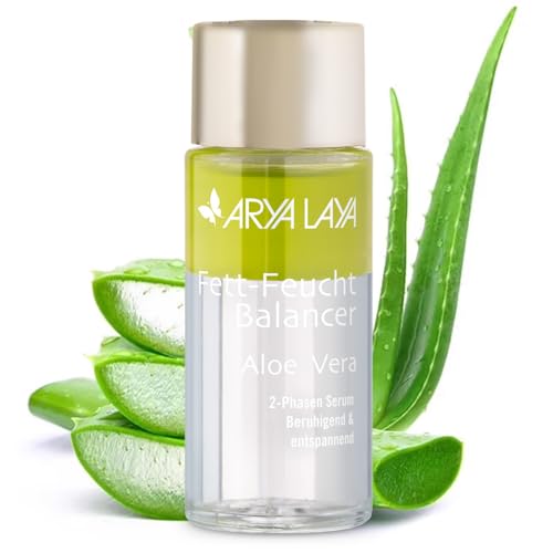 ARYA LAYA Fett-Feucht Balancer Aloe Vera, 50 ml – 2-Phasen Serum für viele Hauttypen, Ampullen Alternative, beruhigend und entspannend, ideal auch als After Sun-Pflege, vegan