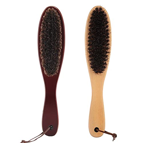 Cokaka Clothes Garment Dust Cleaning Brush Lint Remover Brush With Genuine Soft Horsehair And Wooden Handle For Coat Men Suits Shoes Jacket Furniture Car Mat And Pet Hair (2-Pack) #TOP2