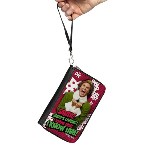 Buckle-Down Women's PU Zip Around Wallet Rectangle-Elf, 7.5"x4.5"2