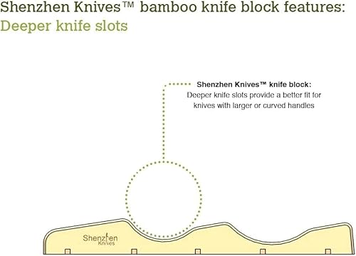 Shenzhen Knives Large In-Drawer Knife Block: 11 Slot (Holds 10-12 Knives) Empty Bamboo Wooden Knife Holder For Kitchen Drawers #TOP4