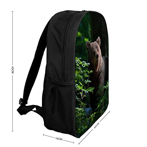 Sac à dos ours 17 pouces imprimé 3D unisexe pour école et loisirs
