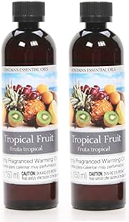 Hosley Set of 2 Tropical Fruit Fragrance Warming Oils 5 Ounce. Ideal Gift for Weddings spa Reiki Meditation Bathroom Settings. P1