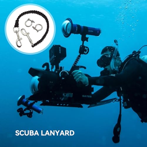 Correa de cámara de buceo anticaída con enganche elástico de 360 grados 3