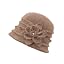 Ruffle Bucket Hat: Tan