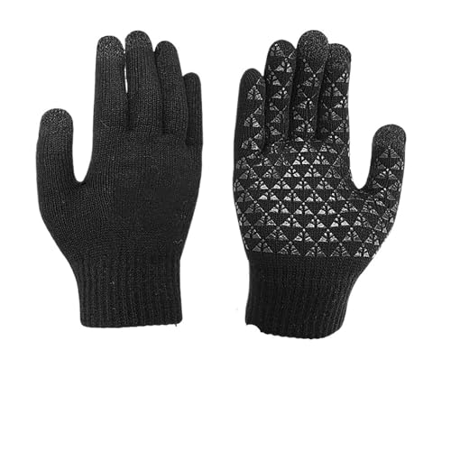 [BXEJKIF] �d�M�O���[�u USB���M�j�b�g��� �t���t�B���K�[�O���[�u ����~�߃^�b�`�X�N���[���O���[�u ���� �ۉ��j�b�g�~�b�g �A�E�g�h�A�X�|�[�c�p �q�[�^�[���(Black)