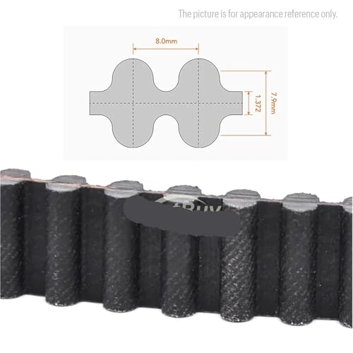 Courroie synchrone dentée double face DA8M pas 8mm largeur 15mm - 4