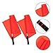 Mipcase Signal Flags for Referees 2 Pack Traffic Flags School Crossing Flags Judges Flags Bright Comfortable Handle