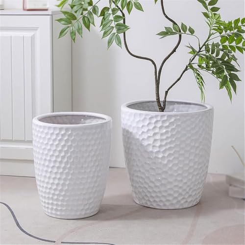 Pots de jardin grand pot de fleurs en céramique avec drainage intérieur - 6