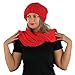 Barefoot Dreams CozyChic Red Beanie and Scarf Set, Slouchy, 100% Polyester Microfiber, Comfortable Winter Gear