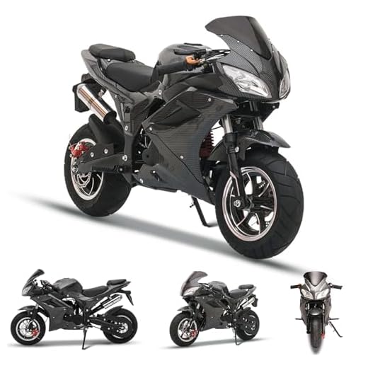 pofluany 50CC Mini Motorcycle for Adults [Mini Size], 4-Stroke Mini Dirt Bike, Gas Power Pocket Rocket Bike, Miniature Kid Dirt Bike, Up to 30MPH, Trail Mini Bike Max Load 400Lbs Black