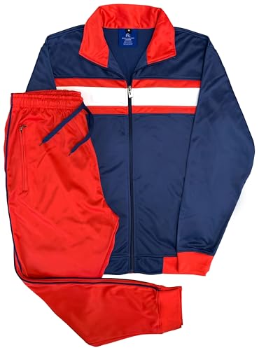 Men's Tracksuit contrast Color 2-piece Set