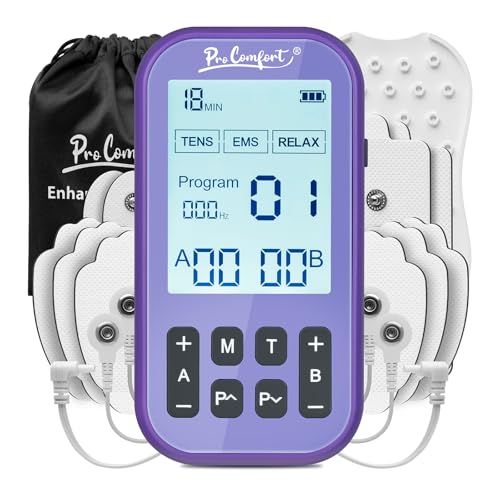 3-in-1 TENS Unit Muscle Stimulator 60 Modes Tens Machine Dual Channel Rechargeable EMS Unit Massager with 10 Pads Electronic Pulse Massager