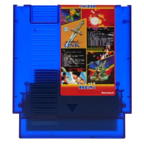 Retrotech Super 852 in 1 Multi Game Cartridge for NES Game Console - Transparent Blue