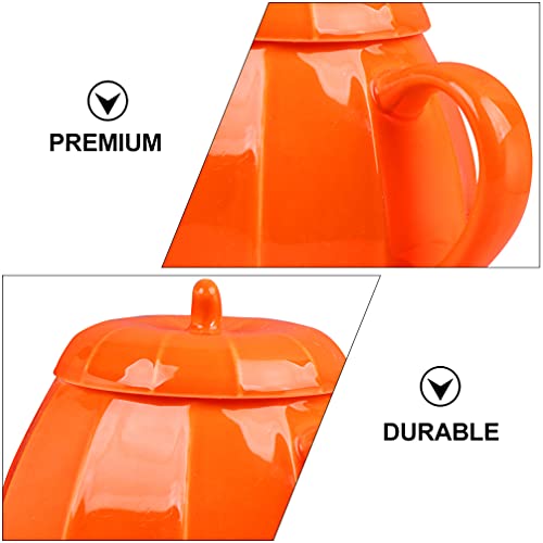 Cabilock 2Pcs Abóbora Criativo Xícara de Cerâmica Caneca de Café Com Tampa Caneca Do Presente para O