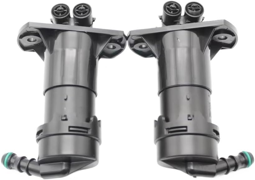 Headlight Sprayer Compatible With A6 C6 2005 2006 2007 2008 Front Bumper Headlight Washer Spray Nozzel Jet And Cap(NOZZLE PAIR)