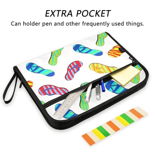 CHIFIGNO Colorful Flip Flops White with Vibrant Print Comfortable Beach Footwear for Men and Women2