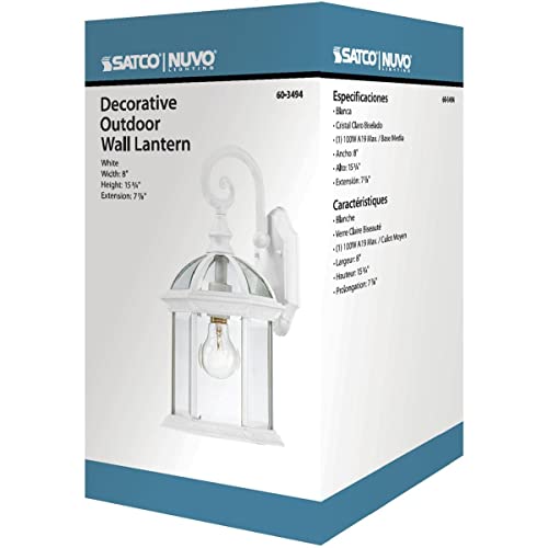 Nuvo 60/3494 One Light Outdoor Wall Mount, White #TOP3