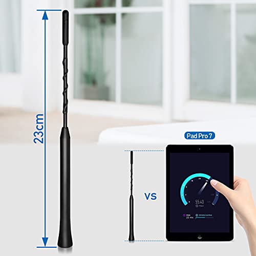 Eightwood Autoantenne FM DAB Autoradio Antenne Dachantenne Auto 23cm Kurz Ersatzantennenstab Auto Antenne mit starker FM/DAB Empfangsfunktion