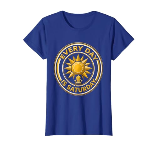 Every Day Is Saturday Retirement Design T-Shirt, Women, Royal Blue, Medium
