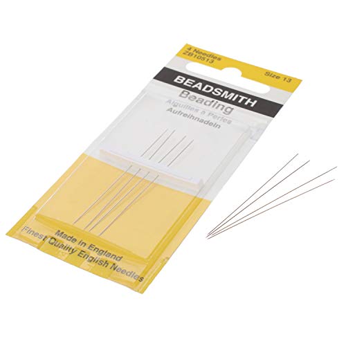 Image of The Beadsmith English Beading Needles, Size 13, 4 Needles per Card