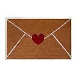 Générique Valentine's Day Mat, Envelope Doormat for Backyard | Welcome Mat for Couple Owners Apartment Porch Entrance Terrace Balcony Kitchen Office - Image 1
