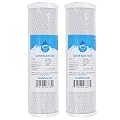 2-Pack Replacement for Compatible with Watts RO-TFM-5SV Activated Carbon Block Filter - Universal 10 inch Filter Compatible with WATTS PREMIER 500032 RO-TFM-5SV FIVE STAGE REVERSE OSMOSIS SYSTEM
