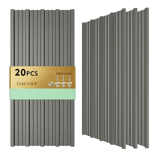 20PCS 195ft² Metal Roofing Panels 72.83”x 18.9” Corrugated