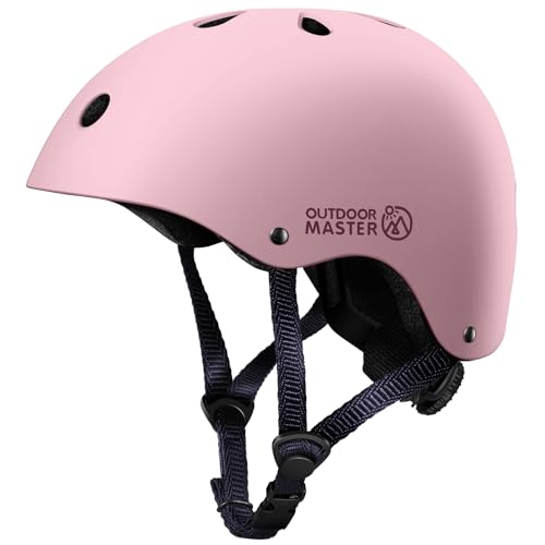 OutdoorMaster Youth & Kids Bike Helmet - Adjustable Multi-Sports Skateboard Helmet with Removable...